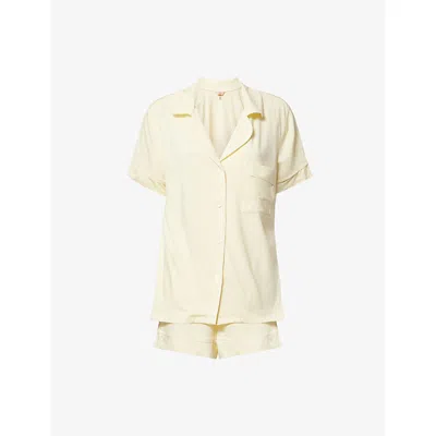 Eberjey Womens Buttercream/ivory Gisele Relaxed Short Modal-jersey Pyjama Set In Neutral