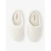 Eberjey Womens Ivory Cushioned Faux-shearling Slippers In White