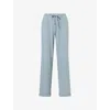 Eberjey Womens Lead Cozy Time Wide-leg Stretch-woven Trousers Xs In Blue