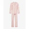 Eberjey Gisele Dot Printed Long Pajama Set In Duo Stripe Haute