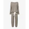 Eberjey Womens Gisele Slouchy Modal-jersey Pyjama Set Smokey Olive/ivory In Gray