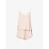 Eberjey Womens Kari Cami And Short Modal-jersey Pyjama Set Tea Rose Xs In Pink