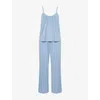 Eberjey Gisele The Tencel Modal Cami And Pants Pj Set Wedgewood Blue In Faded Denim