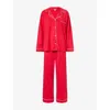 Eberjey Gisele Tencel Modal Long Pj Set In Red
