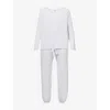Eberjey Womens  Gisele Slouchy Relaxed-fit Stretch-jersey Pyjamas In Ice Blue/ice Blue
