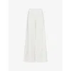 Eberjey Womens Ivory High-rise Wide-leg Bouclé Trousers In White