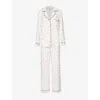 EBERJEY WOMENS LITTLE HEART SORBET GISELE HEART-PRINT STRETCH-JERSEY PYJAMAS