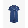 Eberjey Gisele 2-piece Shortie Pajama Set In Navy/ivory