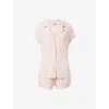 Eberjey Womens Petal Pink/ivory Gisele Stretch-jersey Pyjama Set