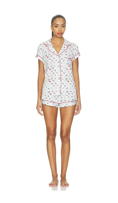 Eberjey X Elsa Hosk Shortie Pajama Set In Multi