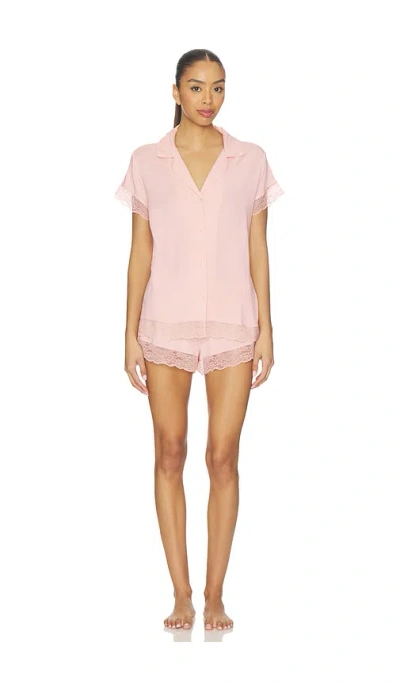 Eberjey X Revolve Malou Lace Pajama Set In Pink
