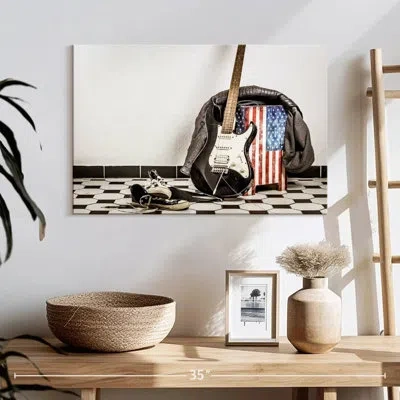 Ebern Designs Abarca American Flag Guitar