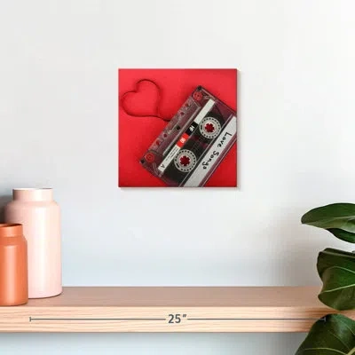 Ebern Designs Abarca Cassette Tape Love Songs In Red