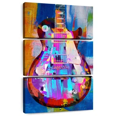 Ebern Designs Abarca Painted Les Paul In Red