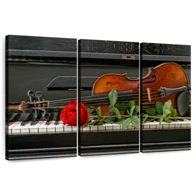 Ebern Designs Abarca Romantic Piano And Violin In Brown