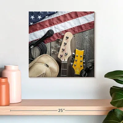 Ebern Designs Abarca Usa Country Music In Red