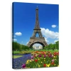Ebern Designs Aime Eiffel Tower At Springtime In Blue