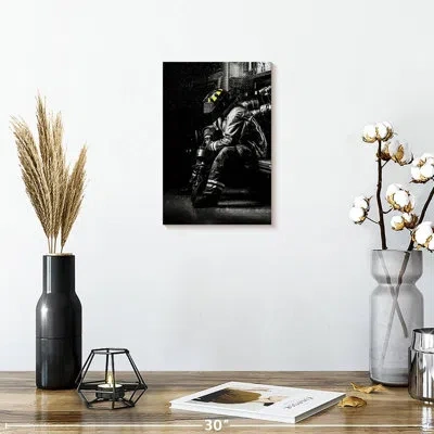 Ebern Designs Alcaraz Fireman In The Rain In Black