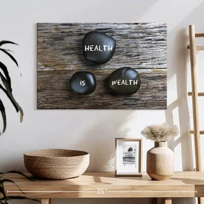 Ebern Designs Alcaraz Health Is Wealth Stones In Brown