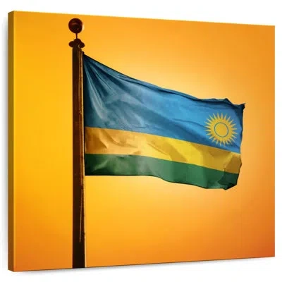 Ebern Designs Arney Rwanda Flag Sunset In Orange