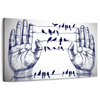 Ebern Designs Birds On Hand Wires In White