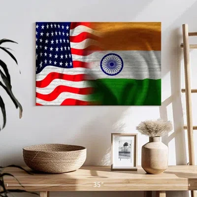 Ebern Designs Borges India And Usa Flag In Blue