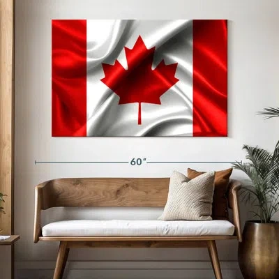 Ebern Designs Borges Silky Canadian Flag