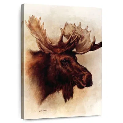 Ebern Designs Brampt A Moose Portrait In Red