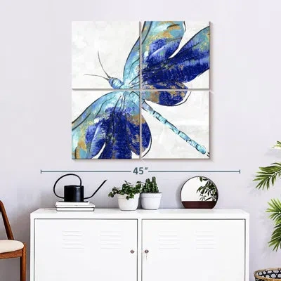 Ebern Designs Brampt Blue Dragonfly