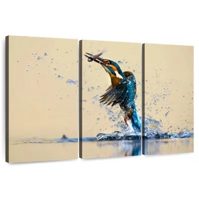 Ebern Designs Brampt Blue Kingfisher In Yellow