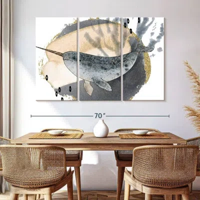 Ebern Designs Brampt Boho Style Narwhal In Beige