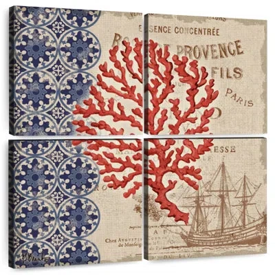 Ebern Designs Brampt Burlap Coral I In Red