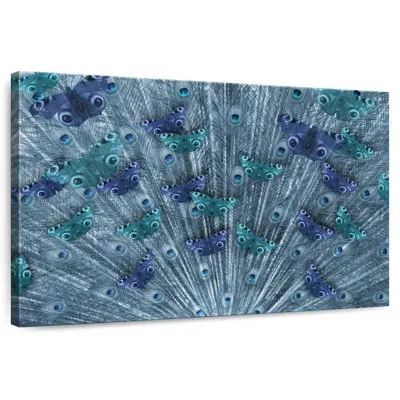 Ebern Designs Brampt Butterflies Peacock Feather In Blue