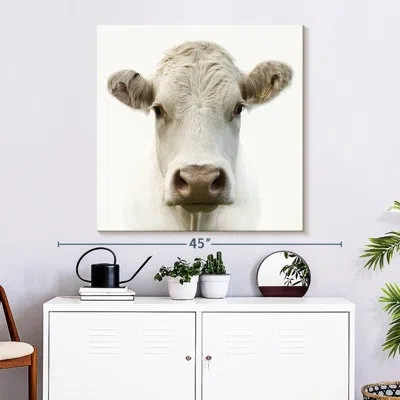 Ebern Designs Brampt Charolais Cow