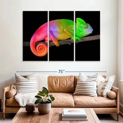 Ebern Designs Brampt Color Gradient Chameleon In Green