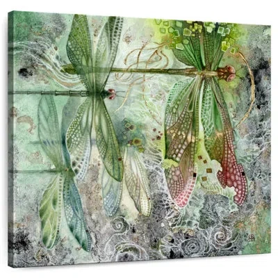 Ebern Designs Brampt Dragonfly Flow In Gray