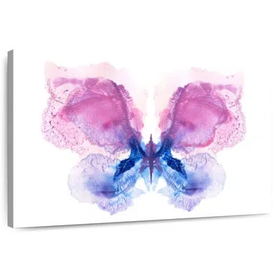 Ebern Designs Brampt Fantastic Abstract Butterfly In White
