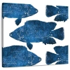 Ebern Designs Brampt Fish Collage In Blue