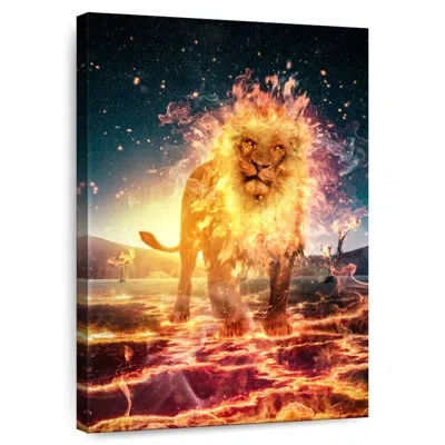 Ebern Designs Brampt Flaming Lion