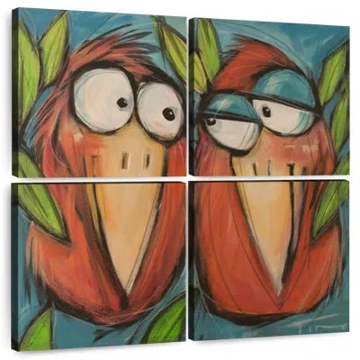 Ebern Designs Brampt Flirting Love Birds