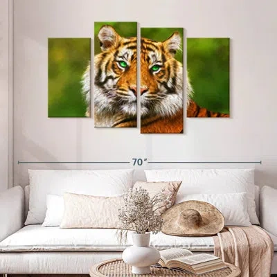 Ebern Designs Brampt Green Eyed Tiger