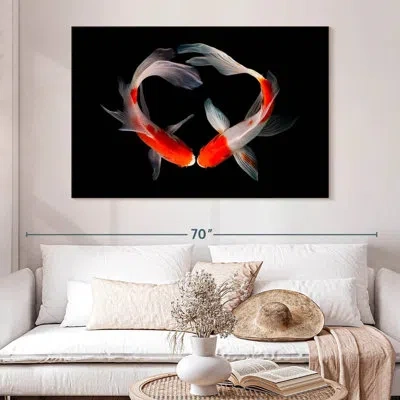 Ebern Designs Brampt Koi Fish Love
