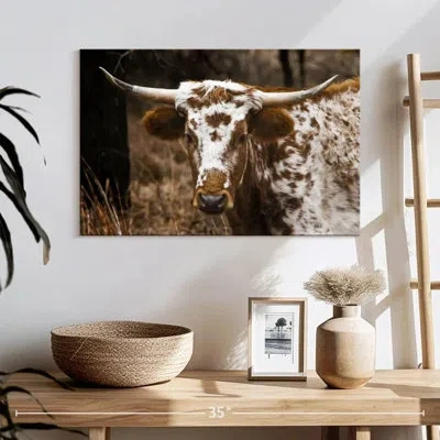 Ebern Designs Brampt Longhorn Bull In Brown