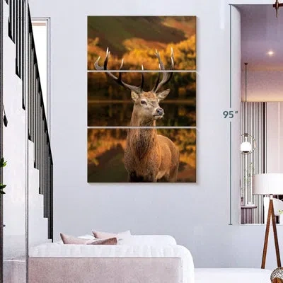 Ebern Designs Brampt Mighty Stag Deer In Brown