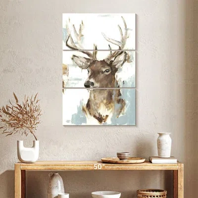 Ebern Designs Brampt Modern Deer Mount Ii In White