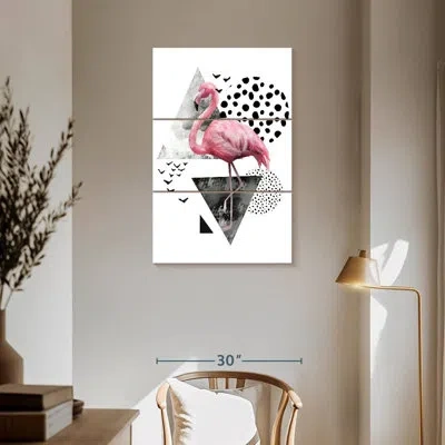 Ebern Designs Brampt Modern Flamingo In Pink