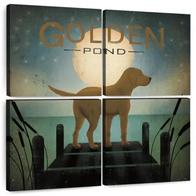 Ebern Designs Brampt Moonrise Yellow Dog - Golden Pond