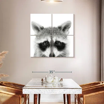 Ebern Designs Brampt Peeking Raccoon