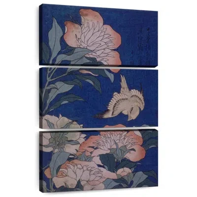 Ebern Designs Brampt Peonies And Canary 1834 In Blue