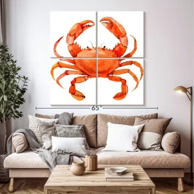 Ebern Designs Brampt Pretty Red Crab In Orange